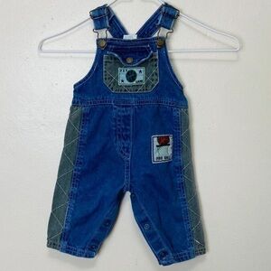 Playbear Proball Cotton Denim Overalls Vintage Size 6-9 Months Preowned